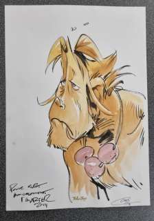 Mourier | Mourier, Jean-Louis - Dessin original couleur dédicacé - Trolls de Troy - (2014) | Catawiki