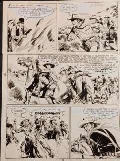 Giovanni Ticci, G. L. Bonelli | Tex n. 180 - Giovanni Ticci - Tavola originale "Il Quinto Uomo" - Page volante - Exemplaire unique - (1975) | Catawiki