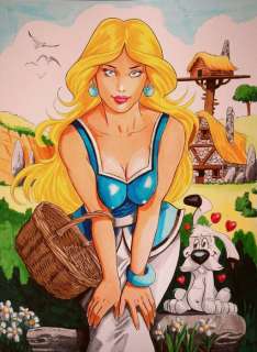 Candita, Giuseppe | G. Candita - Original colour drawing "Falbalà - tribute to Asterix" - Page volante - Exemplaire unique - (2023) | Catawiki