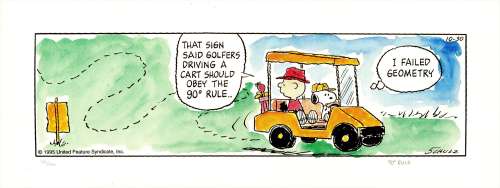 90° RULE, PEANUTS, Lithograph 121/500 | Russ Cochran