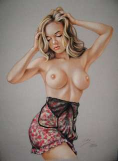 Sly | Sly - Original drawing in colour - Nude women - Size: 31 x 42 cm. - (2023) | Catawiki