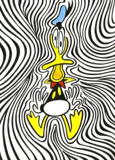 Tony Fernandez | Donald Duck Inspired By Op Art - Tony Fernandez Signed - Acrylic Art - Original Artwork - No Reserve! | Catawiki