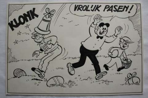 Clement, Rik | Clement, Rik - Originele tekening - Dees Dubbel en Cesar | Catawiki