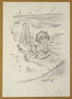 Walthéry | Walthéry - Dessin Original - Natacha dans les dunes - Exemplaire unique | Catawiki