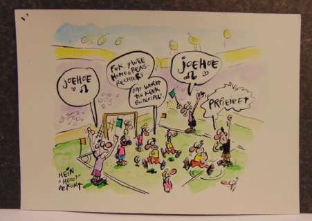 Kort, Hein de | Kort, Hein de - Originele tekening in kleur - Joehoe - (1998) | Catawiki