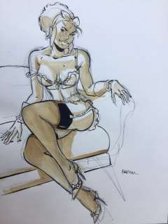 Meynet, Félix | Meynet, Félix - Dessin original - Mirabelle coquine | Catawiki