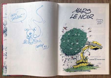 Batem | Marsupilami T3 - Mars le Noir avec dédicace bébé Marsupilami - Cartonné - EO - (1989) | Catawiki