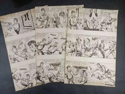 Autore Non Reperito | Autore Non Reperito - 3x Tavole Originali Consecutive "Sammy e Steve" - Page volante - Exemplaire unique | Catawiki