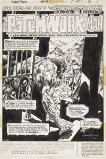 Bernie Wrightson Swamp Thing #3 Splash page 1 Original Art (DC, 1973). The grotesque creature that was once a - | Heritage
