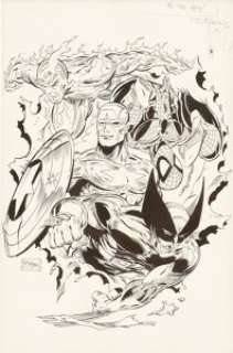 Todd McFarlane Amazing Heroes Preview Special #170 Cover Original Art (1989). In 1989, there was no bigger star - | Heritage