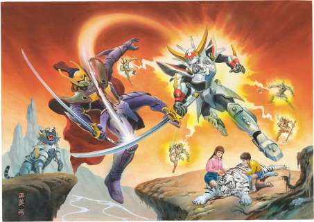 Masami Watanabe Hand-Drawn Color Illustration "Gaiden Samurai Trooper" | Mandarake (Big Web)