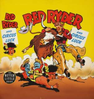 Big Little Book #1466 Red Ryder Cover Original Art (Whitman, 1947). Fantastic Big Little Book cover art for Red -