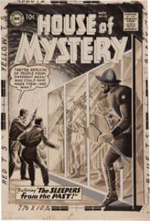 Dick Dillin and Jack Adler House of Mystery #92 Grey Tone Cover Original Art (DC, 1959).  DC‘s grey tone covers -