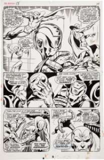 John Buscema and George Klein The Avengers #58 Origin of the Vision page 10 Original Art (Marvel, 1968). One would -