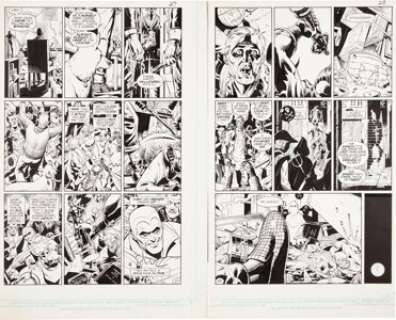 Dave Gibbons Watchmen #8 "Old Ghosts" Death of Original Nite Owl (Hollis Mason) Pages 27 and 28 Original - | Heritage