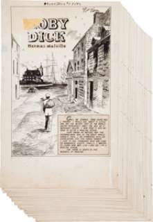 Norman Nodel Classics Illustrated #5 Moby Dick Complete 47-page Story Original Art (Gilberton, 1956). Herman -