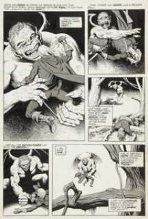 Ralph Reese Monsters Unleashed #1 Solomon Kane Page Original Art Group (Marvel, 1973). The first appearance in -