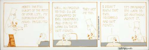 Scott Adams Dilbert Daily Comic Strip Original Art dated 7-21-92 (United Features Syndicate, 1992). "The King -