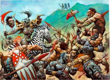 Alex Horley Penthouse Comix #22 Splash Page 6 and 7 Original Art (Penthouse, 1997). Flight attendant Latischa -