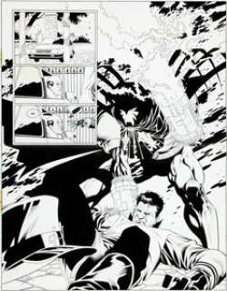 Joe Quesada and Kevin Nowlan Batman: Sword of Azrael #3 Pages 23 and 24 Original Art (DC, 1992). Alfred Pennyworth -