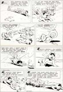 Carl Barks Uncle Scrooge #59 "North of the Yukon" Page 16 Original Art (Gold Key, 1965).  Scrooge’s dog sled - | Heritage