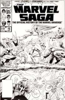 Keith Pollard and Al Williamson The Marvel Saga #16 Avengers vs. X-Men/Doctor Strange vs. Dormammu Original Art -