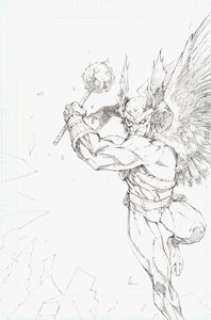 Kenneth Rocafort Wizard the Comics Magazine #124-C Cover Original Art (Wizard, 2002). Hawkman busts a move in this -
