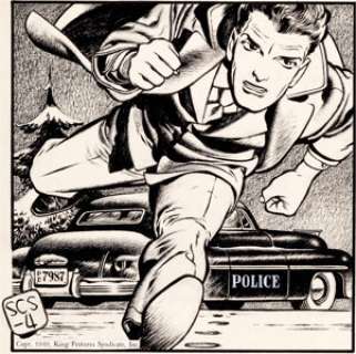 Edd Cartier King Features Crime Story Illustration Original Art dated 12-5-49 (King Features, 1949). "I didn‘t -