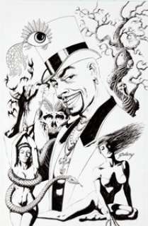 Paul Gulacy Vertigo Secret Files: Hellblazer #1 Papa Midnite Splash Page 26 Original Art (DC, 2000). "I am -