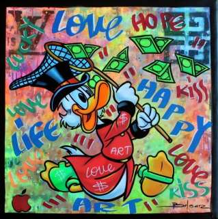 Gabriel Brisan | Money Catching - Signed Original Artwork by Gabriel Brisan - 50 x 50 cm | Catawiki