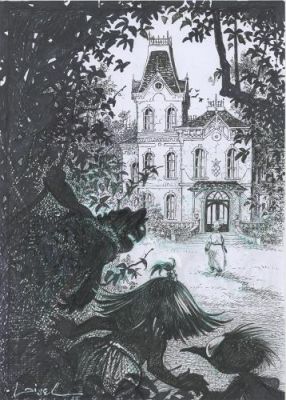 Régis Loisel | La Dernière Maison Juste Avant la Forêt, couverture, éditions Black and White | Galerie 9ème Art