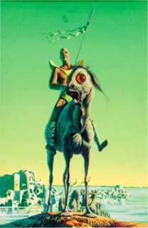 Richard Clifton-Dey Wizard of Venus Paperback Book Cover Painting Original Art (New English Library, 1973). -