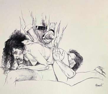 Riccardo Mannelli | Riccardo Mannelli - Illustration - Original Illustration - Size: 23 x 28 cm. - Exemplaire unique - (1996) | Catawiki