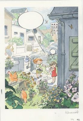 Marie Kerascoët | Nunuche, Tome 2, Ronronne chez la baronne, Planche 74 | Galerie 9ème Art