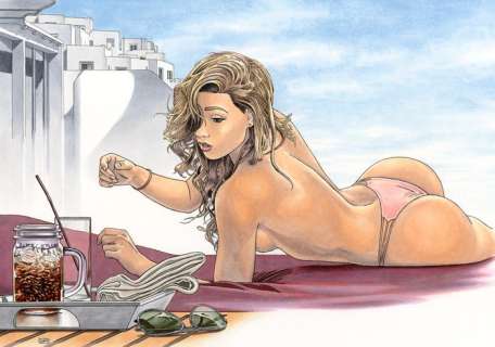 Lounis Chabane | Portfolio Summertime - illustration originale en couleur de Lounis Chabane | Catawiki