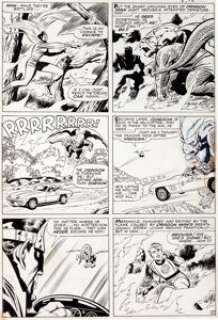 Jack Kirby and Joe Sinnott Fantastic Four #44 Page 10 Medusa, Gorgon, and Dragon Man Original Art (Marvel, -