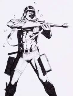 Andy Clarke 2000 AD #1347 Cover Original Art (Rebellion, 2003). Genetic Infantryman Rogue continues his search -