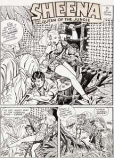 Robert Webb (as W. Morgan Thomas) Jumbo Comics #161 Splash Page 1 Sheena Original Art (Fiction House, -