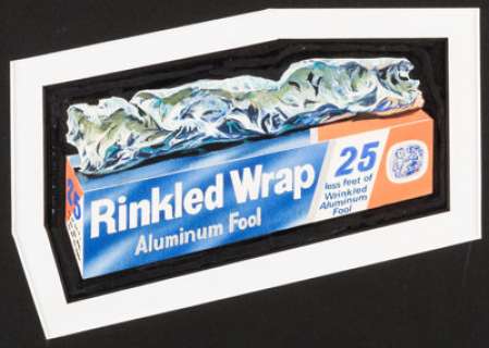 Norman Saunders Wacky Packages 4th Series "Rinkled Wrap" Card Illustration Original Art (Topps, - | Heritage