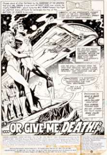 Keith Pollard and Rick Hoberg Green Lantern #162 Splash Page 1 Original Art (DC, 1983). Earthman in space, -