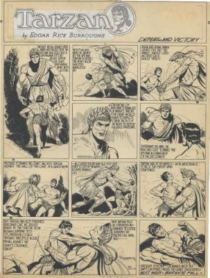 Burne Hogarth | Tarzan, sunday page du 21 octobre 1945 | Galerie 9ème Art