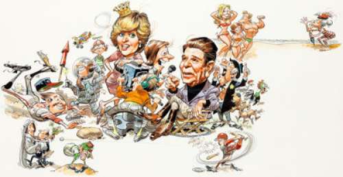 Jack Davis "The Golden Years" Painting Original Art (undated). Jack Davis seems to be - | Heritage