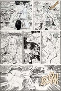 John Romita Jr. and Al Williamson X-Men #202 Story Page 24 Colosus, Kitty Pryde, and Phoenix III Original Art -