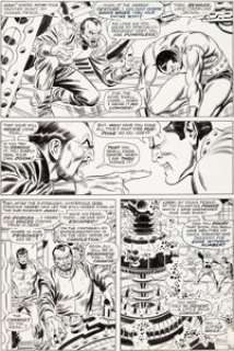 John Buscema and Frank Giacoia Sub-Mariner #5 Page 6 Original Art (Marvel, 1968). Doctor Dorcas gloats over a - | Heritage