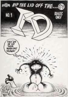 Robert Crumb ID #1 Cover Original Art (Eros/Fantagraphics, 1990). It‘s the dirty little part of your brain that -