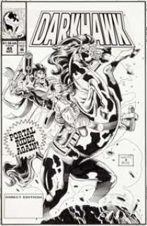 Tod Smith and Ian Akin Darkhawk #45 Cover Original Art (Marvel, 1994)....