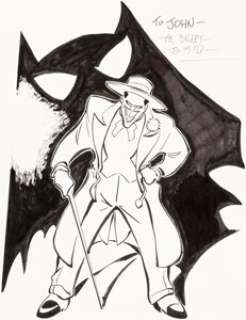 Al Bigley - Joker and Batman Illustration Original Art (1993)....