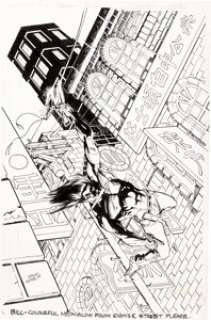 Rags Morales and Randy Elliott Turok, Dinosaur Hunter #11 Original Cover Art (Acclaim/Valiant, 1994). -