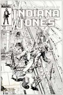 Herb Trimpe The Further Adventures of Indiana Jones #16 Cover Original Art (Marvel, 1984)....