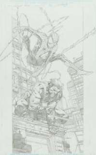 David Finch Ultimate X-Men #34 Cover Wolverine and Spider-Man Original Art (Marvel, 2003)....